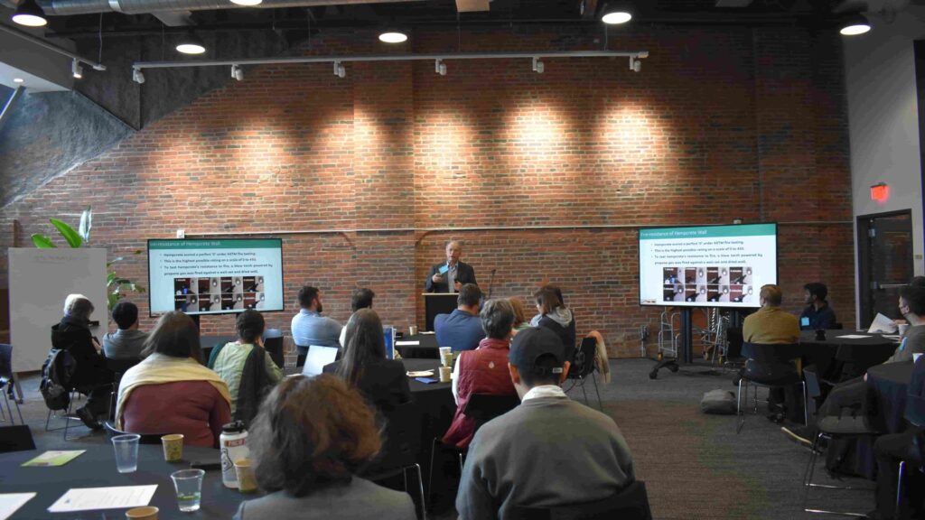 Dr. Ali Memari presents to attendees at GBA's hemp workshop.