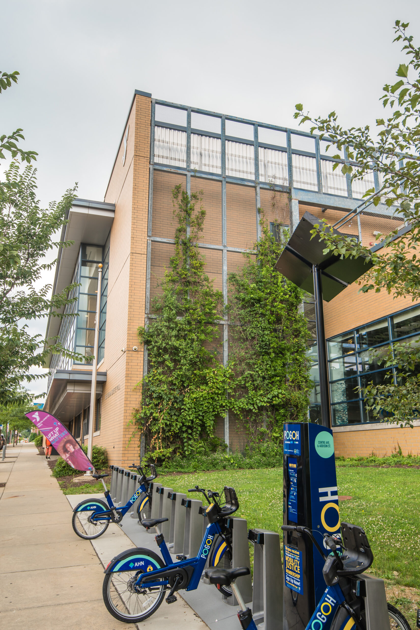 Thelma Lovette YMCA Exterior and Bike Rack